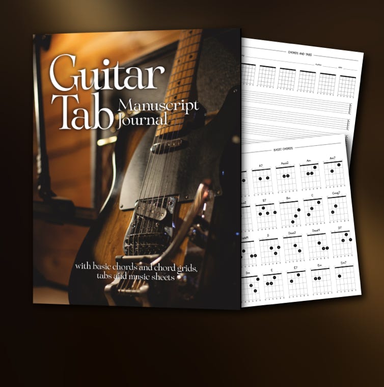 Guitar Tabs Manuscript Journal
