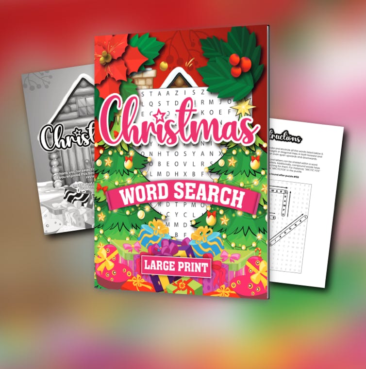 Christmas Word Search - Large Print